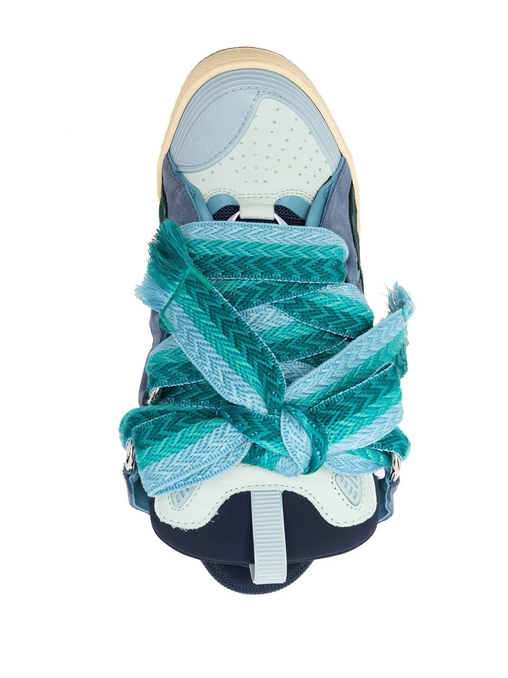 Lanvin Curb Sneaker Grey Dark Green Light Blue FMSKRK11DRAGA22