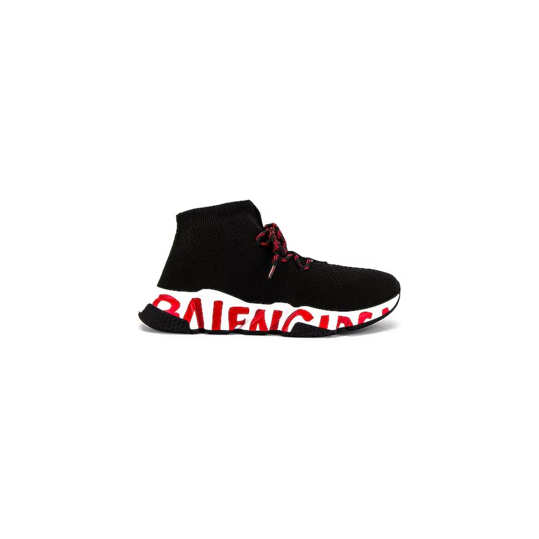 Balenciaga Speed Lace Up Black Red