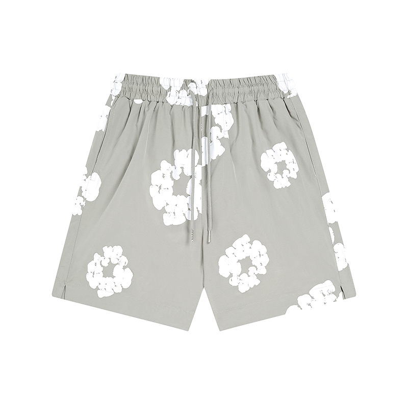 Denim Tears The Cotton Wreath Short Sleeve Suit Grey T-shirt and shorts
