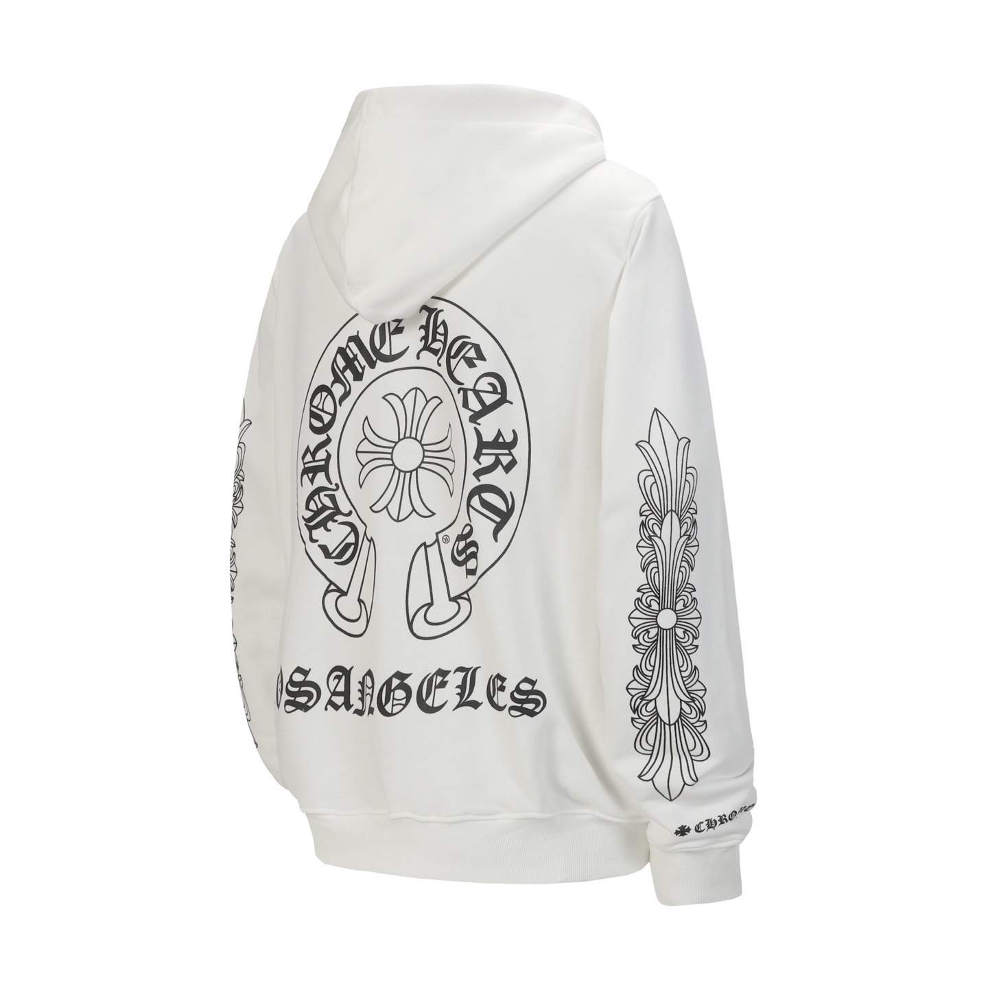 Ch*0me heart white zip up hoodie